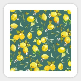 watercolor lemons 12 Sticker